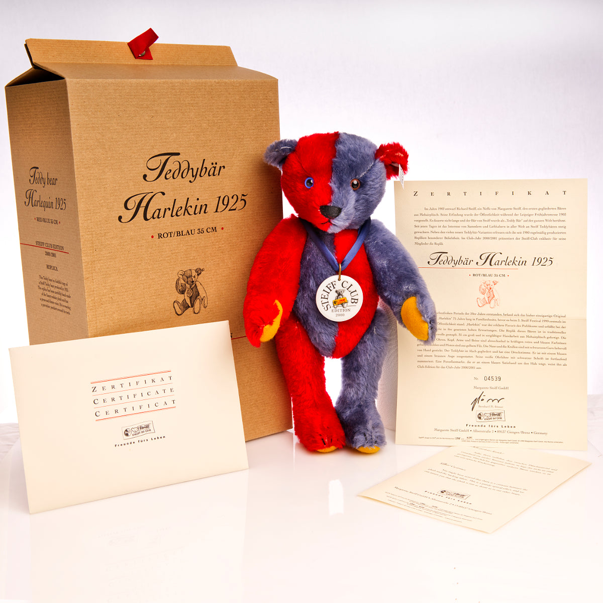 STEIFF 'Harlekin' Replica 1925, Club Edition - White Tag 420214